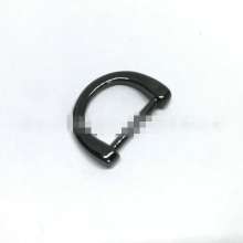 Manufacturers supply zinc alloy half ring, luggage connection adjustment buckle, flat D-shaped buckle ring adjustment, 6-point D-shaped buckle