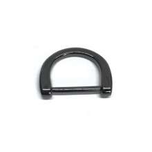 Manufacturers supply zinc alloy half ring, luggage connection adjustment buckle, flat D-shaped buckle ring adjustment, 6-point D-shaped buckle