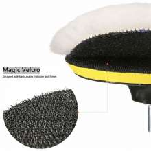 Polishing wool wheel Wool wheel 2/3/4/5/6/7 inch back fleece wool disc 180 self-adhesive wool ball polishing disc