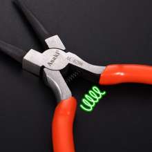 Yasaiqi round nose pliers beaded DIY handmade pliers 5 inch mini multi-function jewelry winding hardware tools. Needle nose pliers 8298
