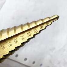 Hexagonal spiral straight flute stepped pagoda drill bit angle iron stainless steel hole opener pagoda step drill bit
