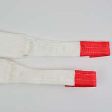 White sling, ring-shaped lifting double-buckle crane sling, ring-shaped tow rope 2T-1m-15m