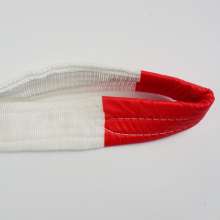 White sling, ring-shaped lifting double-buckle crane sling, ring-shaped tow rope 2T-1m-15m