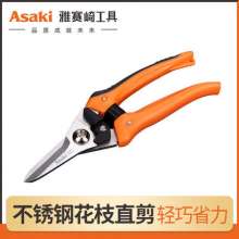 Yasaiqi Gardening Shears .Branch Shears .Floral Shears. Landscaping Tools Stainless Steel Scissors Gardening Straight Scissors Mini AK-8638