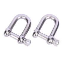 304 stainless steel D-shaped shackle, multi-specification can be customized, marine continuous buckle U-shaped bow-shaped lifting shackle