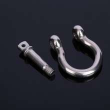 304 stainless steel D-shaped shackle, multi-specification can be customized, marine continuous buckle U-shaped bow-shaped lifting shackle