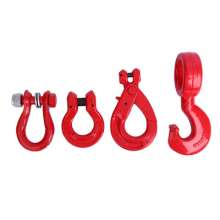 Chain shackle claw horn safety hook turn neck hook ohm ring bow shackle lifting high-strength chain buckle