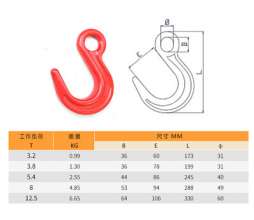 Hook large opening hook eye hook lifting hook accessories opening hook 2T3.2T3.8T5.4T
