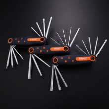 Yasaiqi eight-piece folding screwdriver. Hexagonal plum blossom stick. Portable tool set for repairing bicycles Folding screwdriver AK-7980 AK-7981 AK-7982