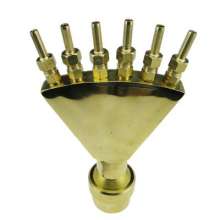 All copper adjustable universal phoenix tail nozzle, rockery park pool water landscape fountain phoenix tail nozzle 6 minutes 1 inch 2 inches