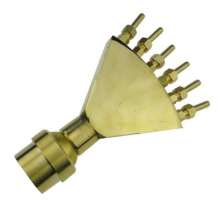 All copper adjustable universal phoenix tail nozzle, rockery park pool water landscape fountain phoenix tail nozzle 6 minutes 1 inch 2 inches