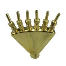 All copper adjustable universal phoenix tail nozzle, rockery park pool water landscape fountain phoenix tail nozzle 6 minutes 1 inch 2 inches