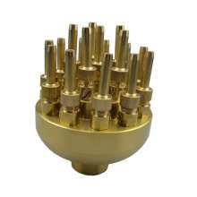 Copper adjustable three-layer flower sprinkler fountain nozzle water feature landscape garden water feature layer flower landscaping fountain equipment