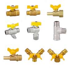 Copper thickened gas valve natural gas gas valve water heater ball valve inner and outer wire straight Y-shaped three-way valve 4 points