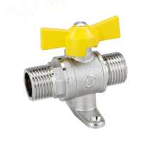 Copper thickened gas valve natural gas gas valve water heater ball valve inner and outer wire straight Y-shaped three-way valve 4 points