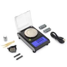 High-precision jewelry scale. Electronic scale. 50g/0.001g gold jewelry carat scale. Precision experimental milligram scale. Small bench scale