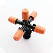 4 points external thread cross 5-eye atomizing nozzle, gardening greenhouse, greenhouse spray, cooling atomization micro spray