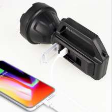 Solar mini portable lamp flashlight strong light super bright long-range USB rechargeable outdoor searchlight