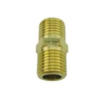 2 points copper to wire connector, double outer wire, copper outer thread, straight through, direct butt conversion connector, factory direct sales