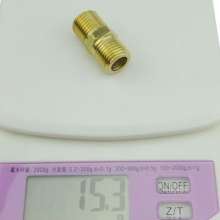 2 points copper to wire connector, double outer wire, copper outer thread, straight through, direct butt conversion connector, factory direct sales