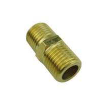 2 points copper to wire connector, double outer wire, copper outer thread, straight through, direct butt conversion connector, factory direct sales