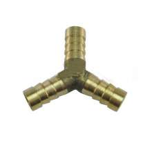 Y-shaped herringbone three-prong pagoda joint Green head copper tee threaded leather hose gas pipe joint manufacturer supply