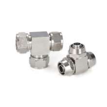 Trachea quick connector, quick-twist tee, PTFE tube, PU tube, hose lock female, T-type three-way card sleeve joint