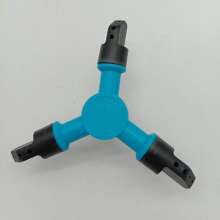 4 points lawn garden irrigation sprinkler 360 degree automatic rotating sprinkler nozzle nozzle adjustable trigeminal sprinkler