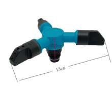 4 points lawn garden irrigation sprinkler 360 degree automatic rotating sprinkler nozzle nozzle adjustable trigeminal sprinkler