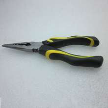 Supply of 6-inch needle nose pliers with double color handle, multi-purpose pliers, double color plastic
