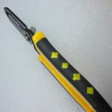 Supply aggravated and thickened two-color handle multi-function wire stripper electrician's wire stripper hardware tools