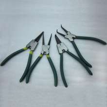 Supply 7 inch retaining ring pliers, spring pliers, high carbon steel, circlip pliers for straight nose shaft