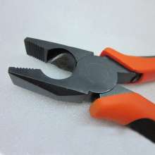 Industrial grade flat-nose pliers 8 inch wire pliers vise TPR+PP bi-material sleeve handle