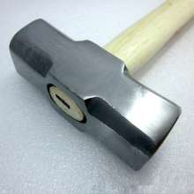 Supply octagonal hammer with wooden handle sledge hammer 4P6P8P45 steel forged and polished white hammer