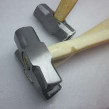 Supply octagonal hammer with wooden handle sledge hammer 4P6P8P45 steel forged and polished white hammer