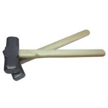 Supply octagonal hammer with wooden handle sledge hammer 4P6P8P45 steel forged and polished white hammer