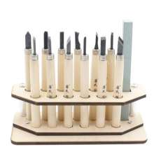 Large set of 12 carving knives. Wood carving knife. Seal wood carving craft knife. Rubber utility knife with knife holder