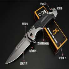 Browning Folding Knife Outdoor Pocket Knife Army Knife Self-defense Fruit Knife Portable Portable Knife Street Knife FA18-1 Switch Knife