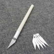 Can be customized with 6 blades card mounting film tool pen knife. Paper cutting knife. Manual model knife hook knife. Engraving knife