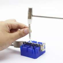 Watch repair tools. Strap adjustment combination. Pozier watch strap cutter. Watch adjuster. Short punch. Small hammer