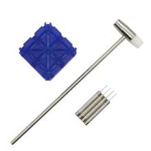 Watch repair tools. Strap adjustment combination. Pozier watch strap cutter. Watch adjuster. Short punch. Small hammer