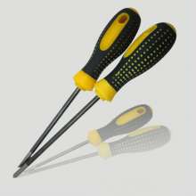 Pocked handle chrome vanadium steel screwdriver with two-color handle 4 inch to 6 inch rod screwdriver