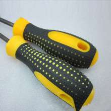 Pocked handle chrome vanadium steel screwdriver with two-color handle 4 inch to 6 inch rod screwdriver