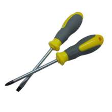 Industrial-grade Phillips screwdriver, two-color lychee pattern handle screwdriver, hand tool screwdriver