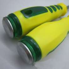 Supply dual-color soft rubber handle through 6MM rod diameter dual-use screwdriver can be tapped screwdriver