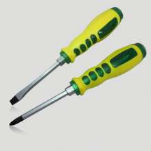 Supply dual-color soft rubber handle through 6MM rod diameter dual-use screwdriver can be tapped screwdriver