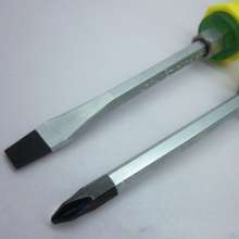 Supply dual-color soft rubber handle through 6MM rod diameter dual-use screwdriver can be tapped screwdriver