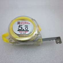 Single-gate tape measure Transparent shell steel tape measure 5 meters metric primary color steel ruler with multiple specifications length measuring tool