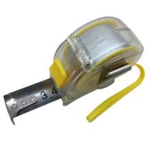 Single-gate tape measure Transparent shell steel tape measure 5 meters metric primary color steel ruler with multiple specifications length measuring tool
