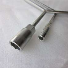 Chrome-plated Y-wrench with extended three-prong socket motorcycle bicycle repair hardware tools